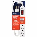 All-Source 4-Outlet White Power Strip with 1-1/2 Ft. Cord LTS-4